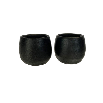 Black Clay Mezcal Cups | Mezcal Glasses | Clay Shot Glasses | Handmade in Oaxaca, Mexico