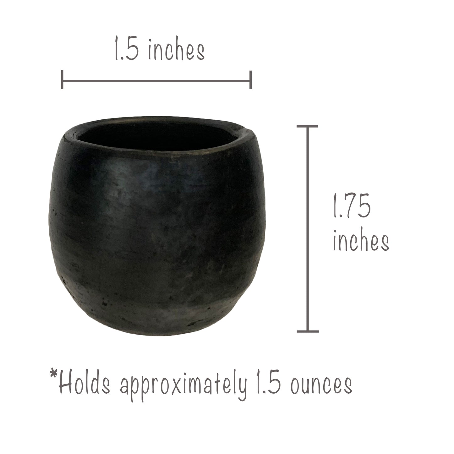 Black Clay Mezcal Cups | Mezcal Glasses | Clay Shot Glasses | Handmade in Oaxaca, Mexico