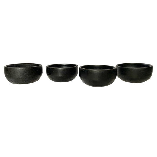 Black Clay Mezcal Copitas | Wide Mouth | Barro Negro | Pinch Bowls - Handmade in Oaxaca, Mexico