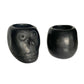 Vasos de chupito con calavera de arcilla negra fabricados en México, capacidad de 3 oz (juego de 2)