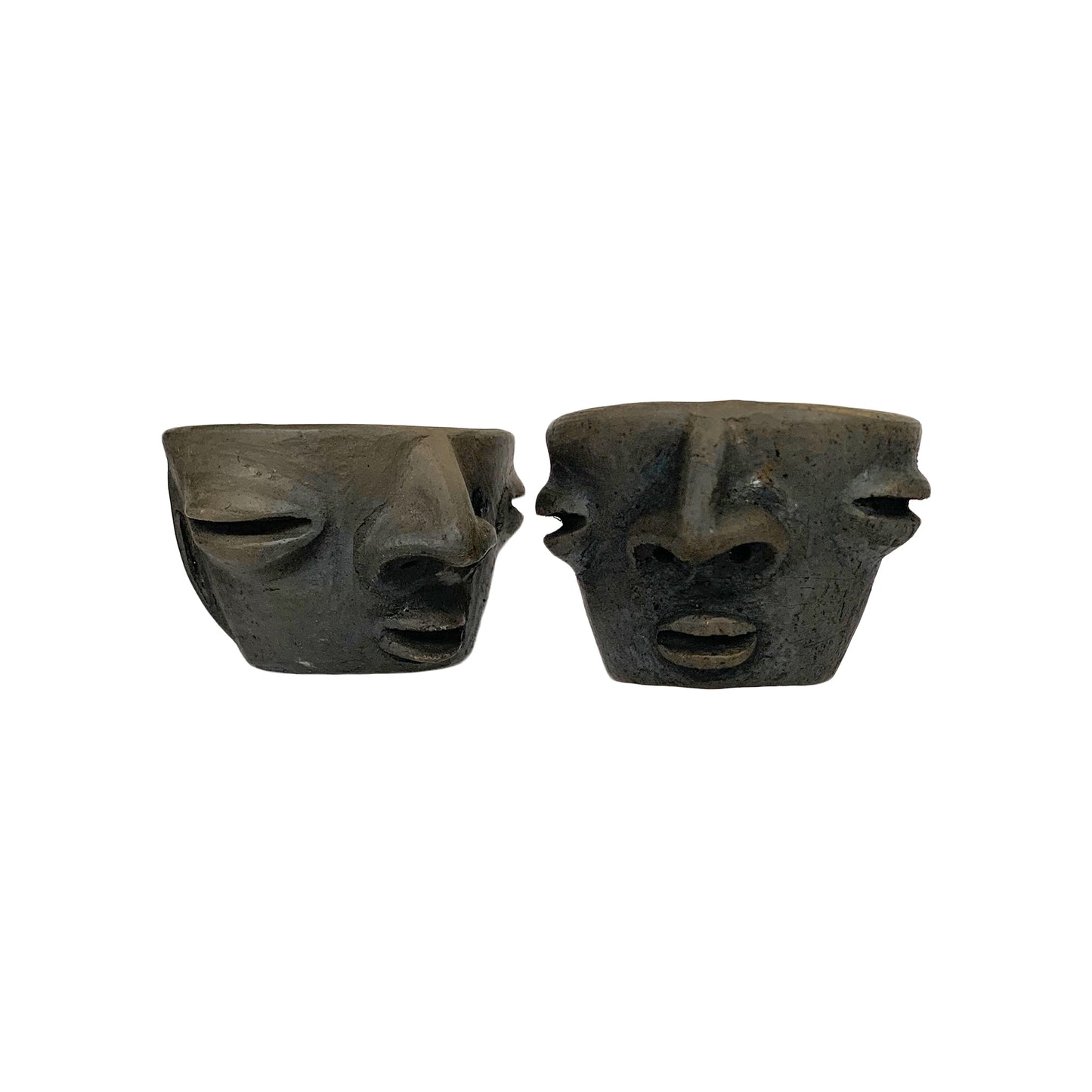 Burnt Clay Mezcal Face Cups | Mezcal Copitas | Clay Shot Glasses | Tequila Shooters | Espresso Cups | Handmade in Oaxaca, Mexico