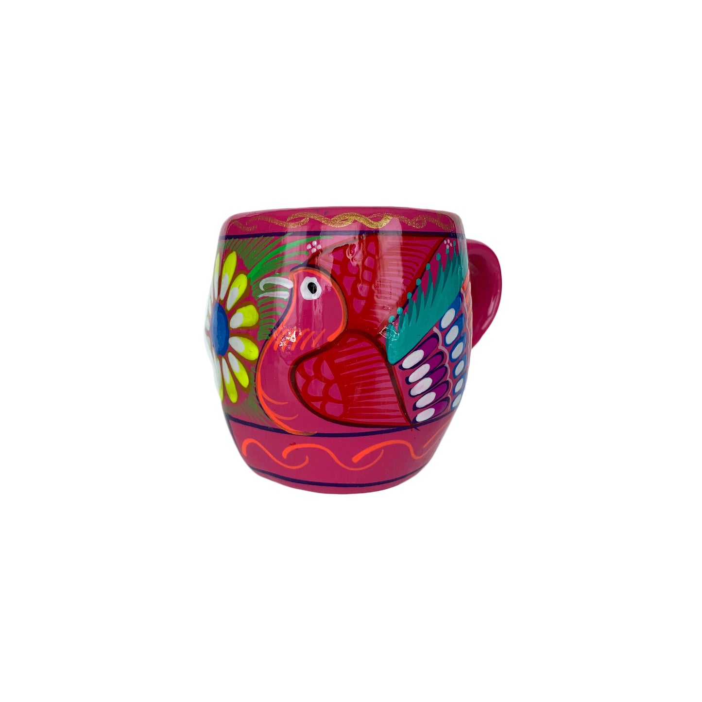 Hand Painted Sugar Skull Coffee Mug  - 10 oz capacity (Made in Mexico)