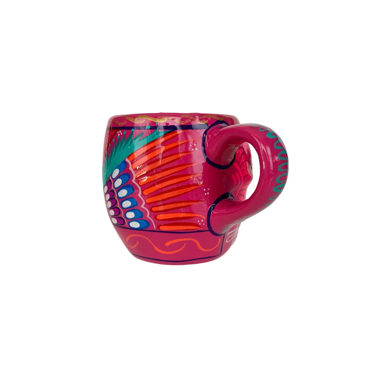 Hand Painted Sugar Skull Coffee Mug  - 10 oz capacity (Made in Mexico)