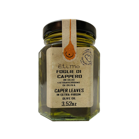 Etimo Pantelleria Caper Leaves in Extra Virgin Olive Oil 3.52 Ounces
