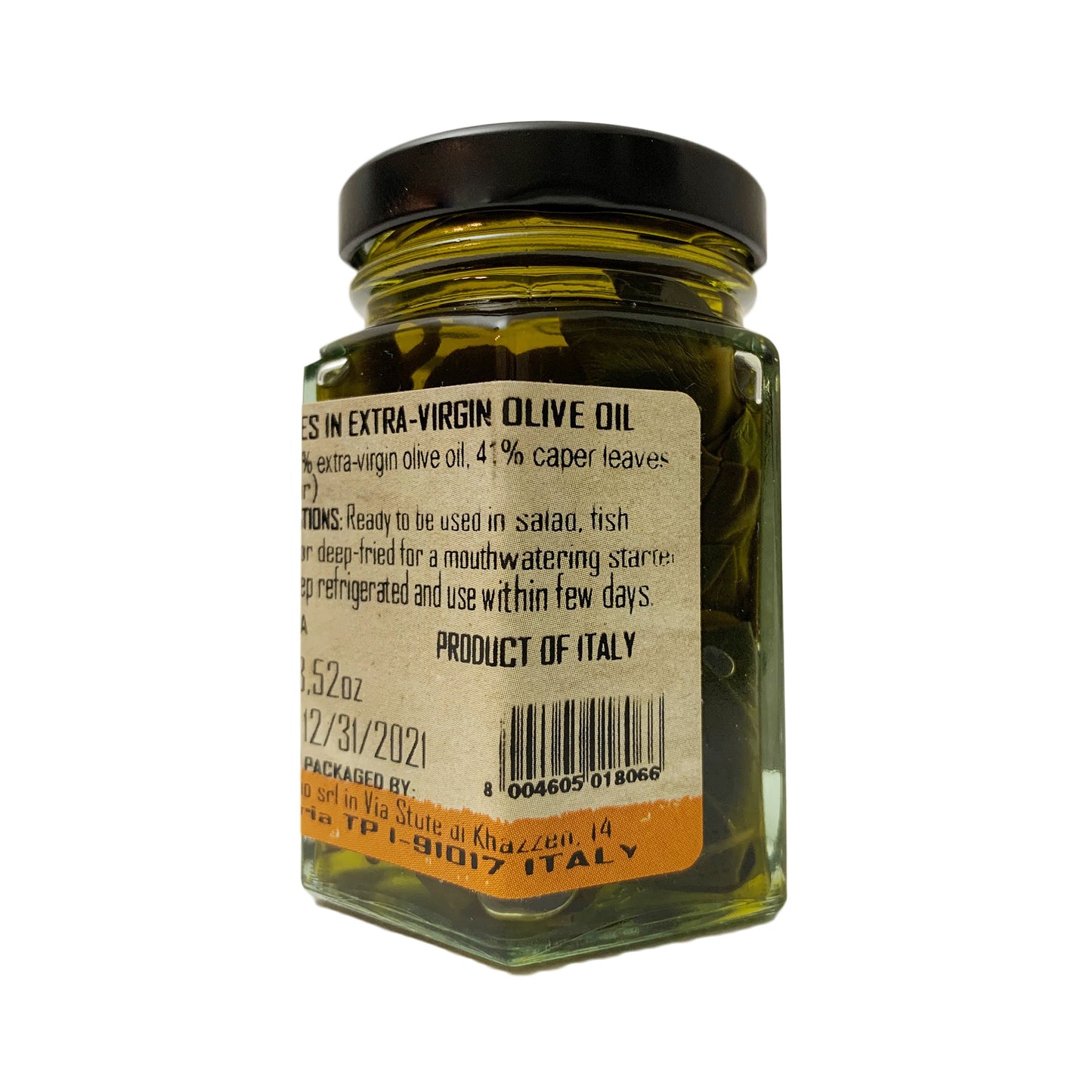 Etimo Pantelleria Caper Leaves in Extra Virgin Olive Oil 3.52 Ounces