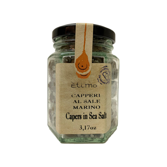 Etimo Pantelleria Capers in Sea Salt 3.17 Ounces