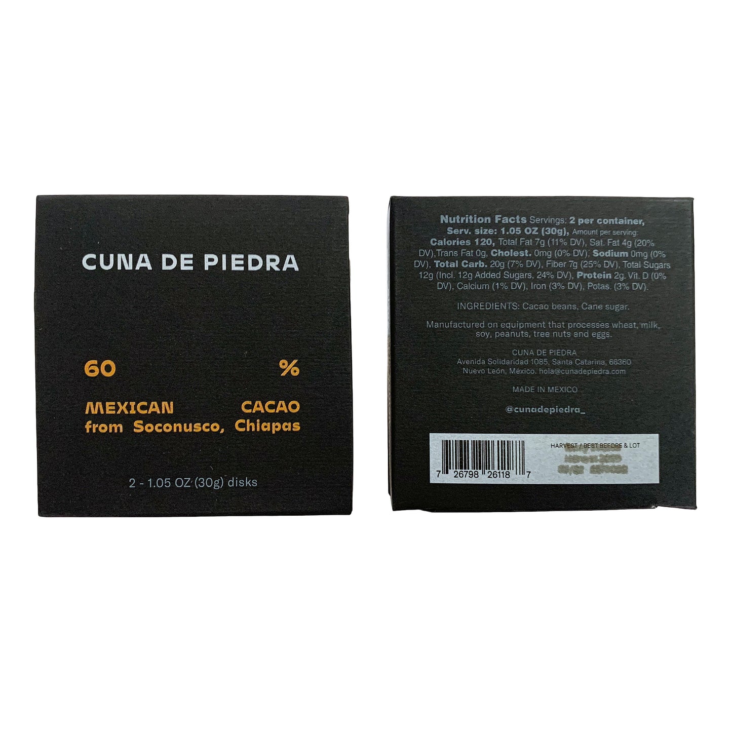 Discos de chocolate mexicano para beber Cuna de Piedra de origen único | Chocolate para mesa | Chocolate caliente