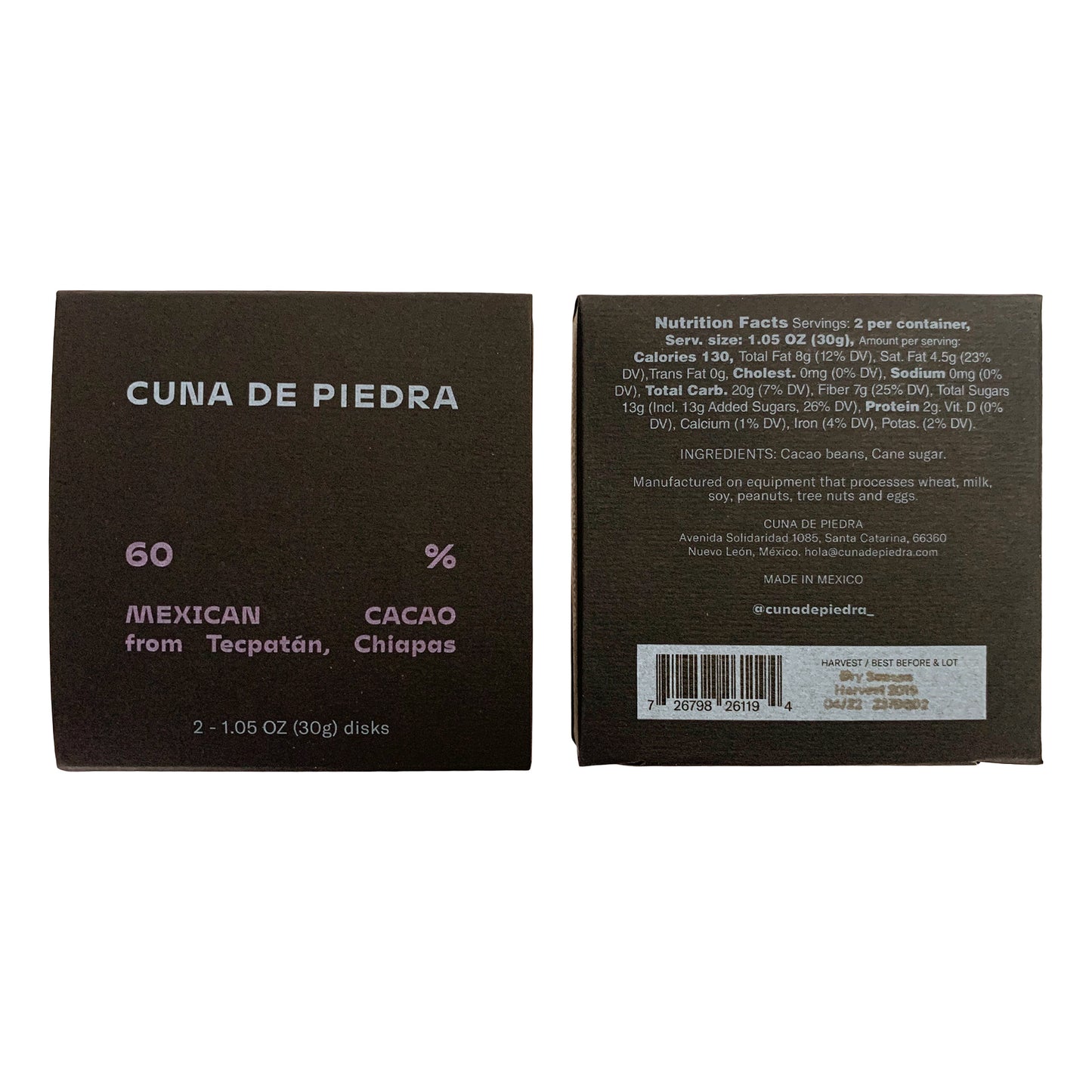 Cuna de Piedra Single Origin Mexican Drinking Chocolate Discs | Chocolate para Mesa | Hot Chocolate
