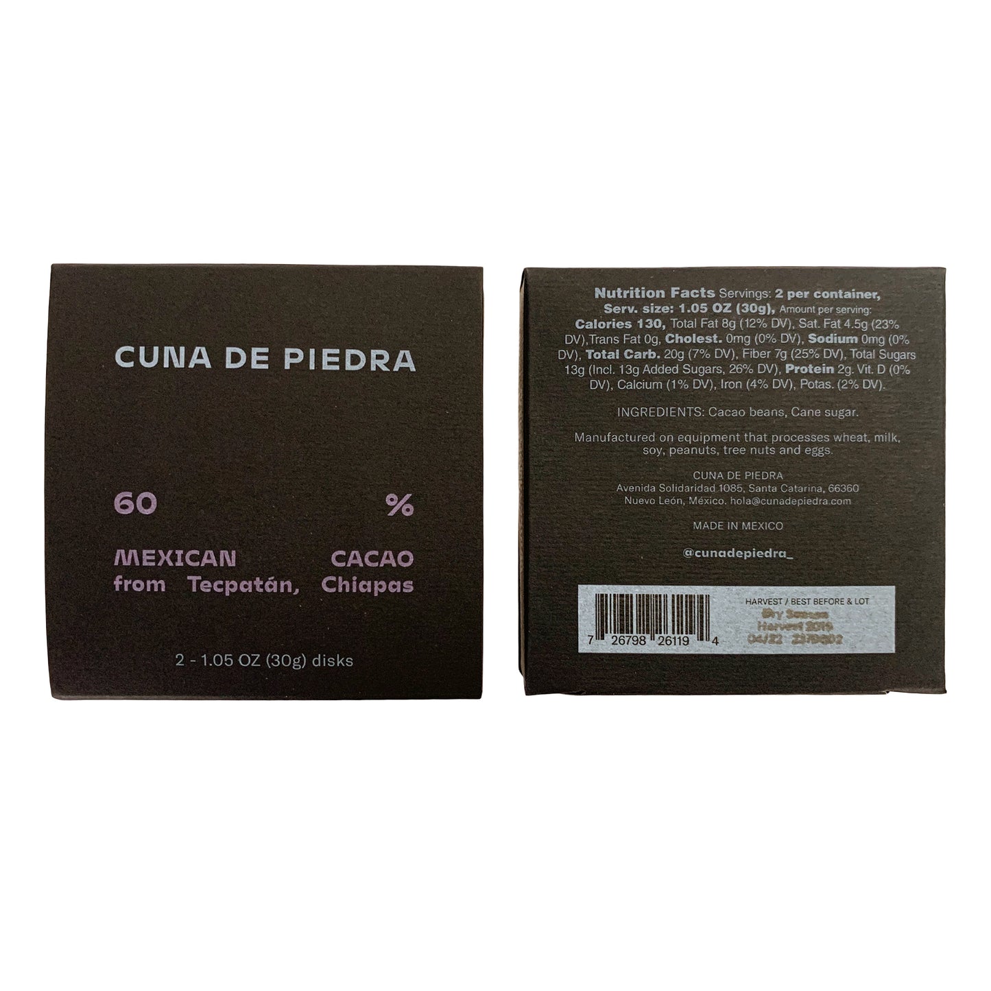 Discos de chocolate mexicano para beber Cuna de Piedra de origen único | Chocolate para mesa | Chocolate caliente