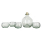 Handblown Glass Waspcatcher Bottle Set for Mezcal or Tequila | Includes 4 mezcal copitas | Handmade in Mexico | Handmade in Mexico (Available in Clear, Smoke + Amber)