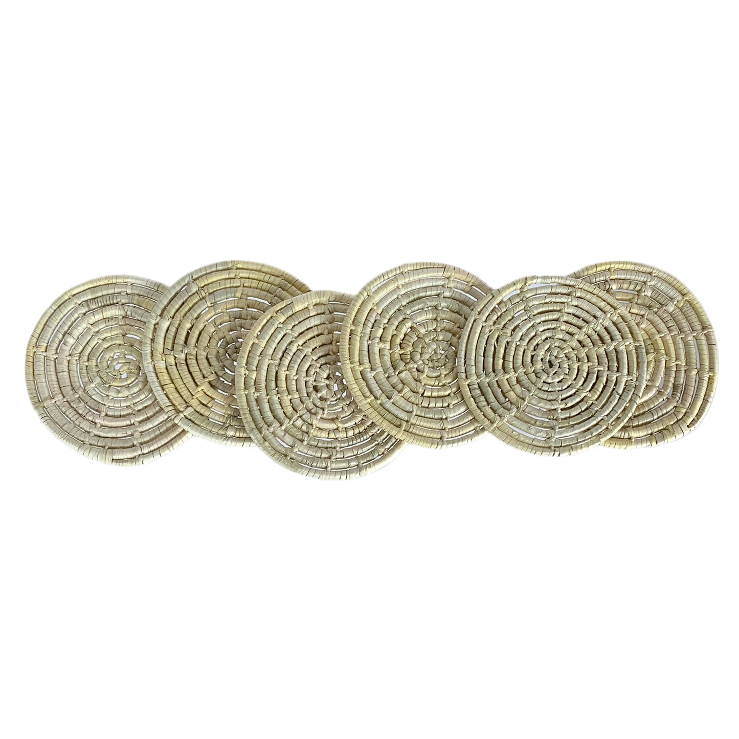 Posavasos de fibra de palma tejidos a mano de México (se venden individualmente)
