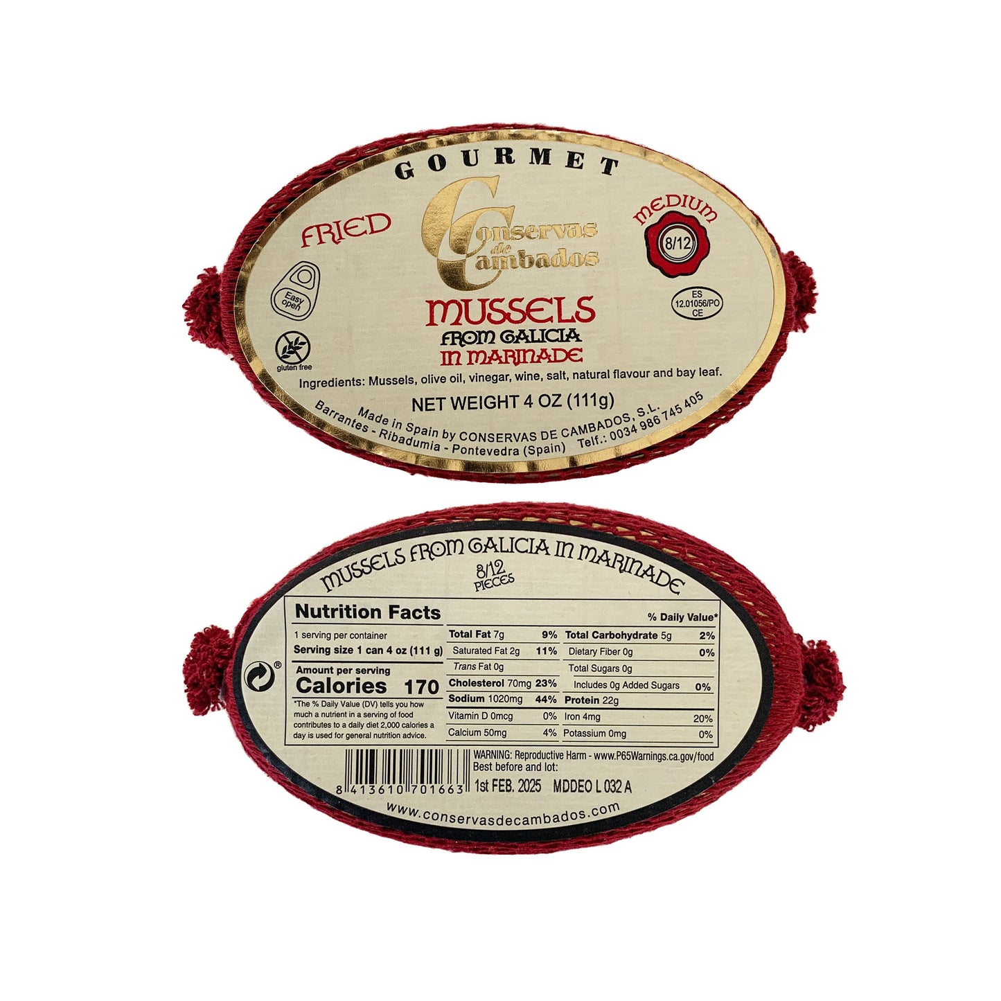 Premium Tinned Mussels Variety Pack - Includes Fried, Marinated, Smoked + Spicy Mussels (Variety Pack of 4)