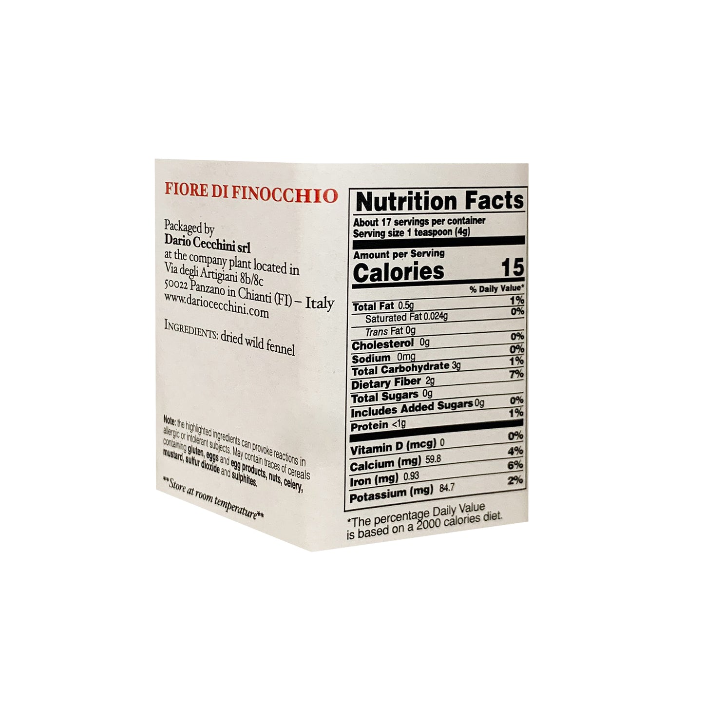 Dario Cecchini Wild Tuscan Fennel Pollen 70 Grams (2.47 Ounces)