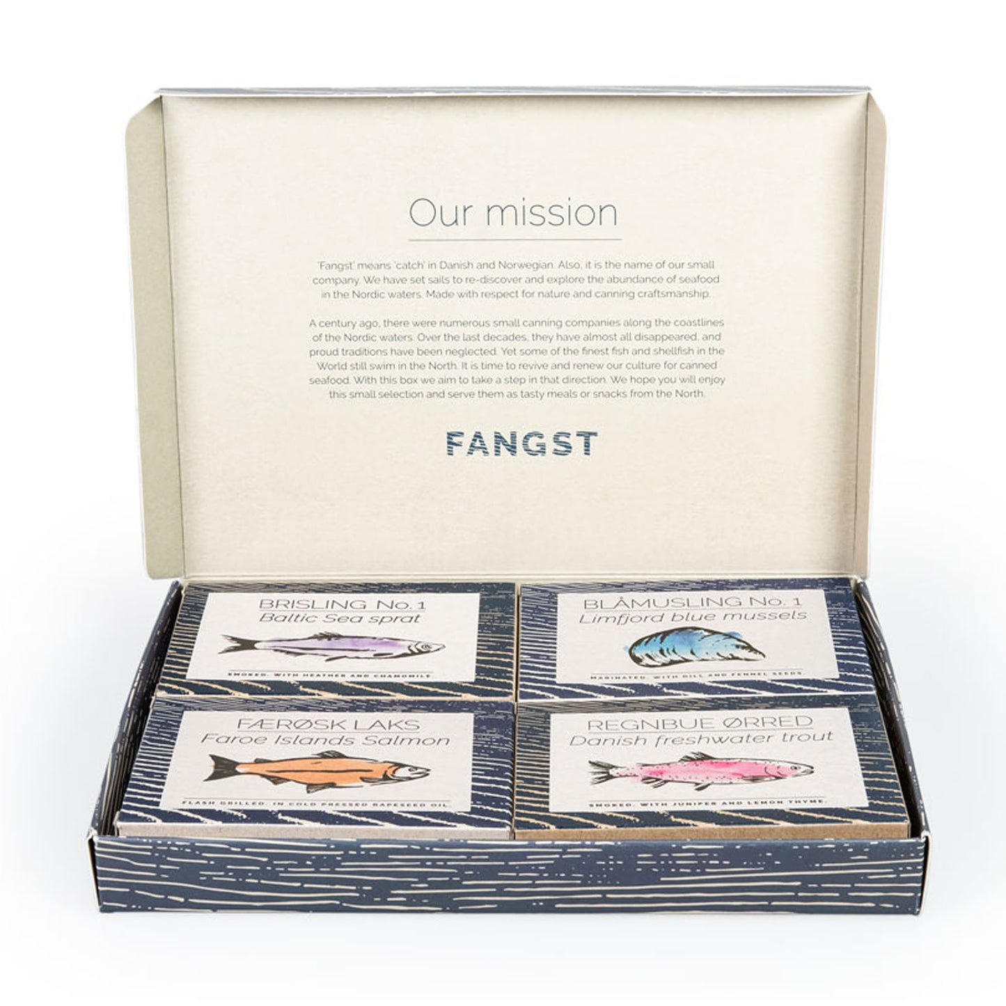 FANGST - Canned Nordic Seafood Variety Pack of 4