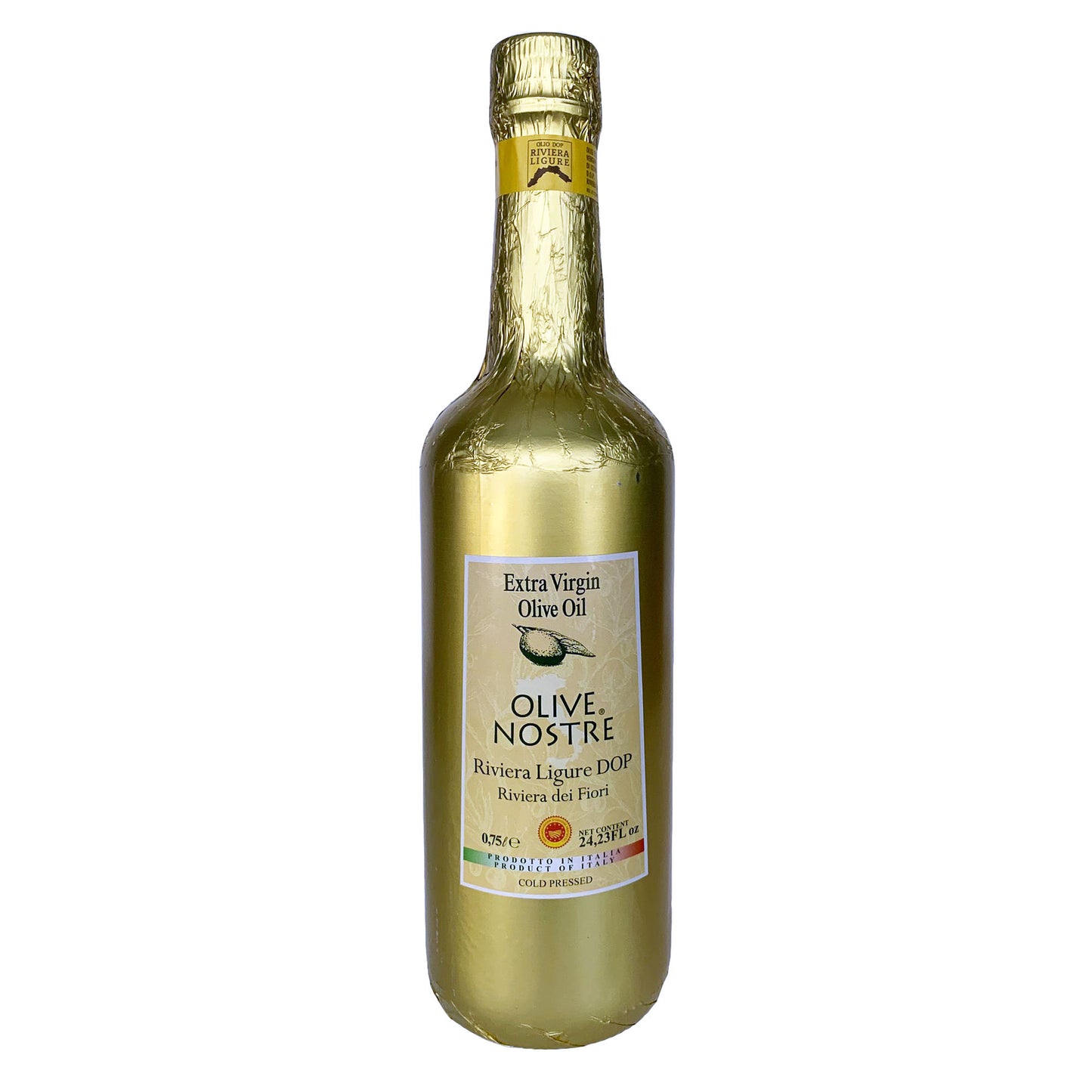 Frantoio di Sant'Agata d'Oneglia Olive Nostre Riviera Ligure DOP - Ligurian Extra Virgin Olive Oil made with 100% Taggiasca Olives 750ml