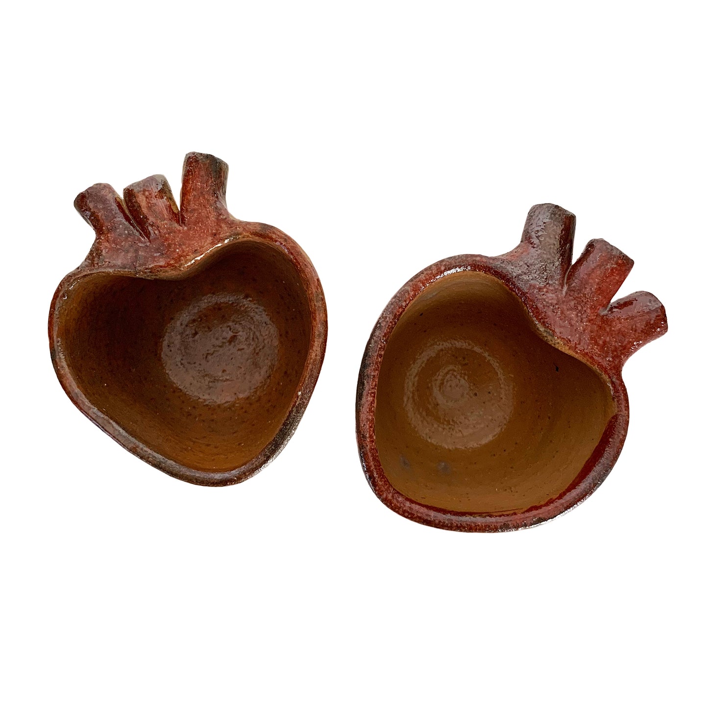 Bleeding Heart Mezcal or Tequila Cups | Mezcal Copitas | Clay Shot Glasses | Handmade in Oaxaca, Mexico | Set of 2