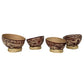 Mezcal Jicaras (Small, Shot Glass Size) - Holds 2-3 Ounces - Hand-carved from Mexico with Natural Fiber Base
