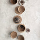Mezcal Jicaras (White)- Hand-carved from Mexico with Natural Fiber Base