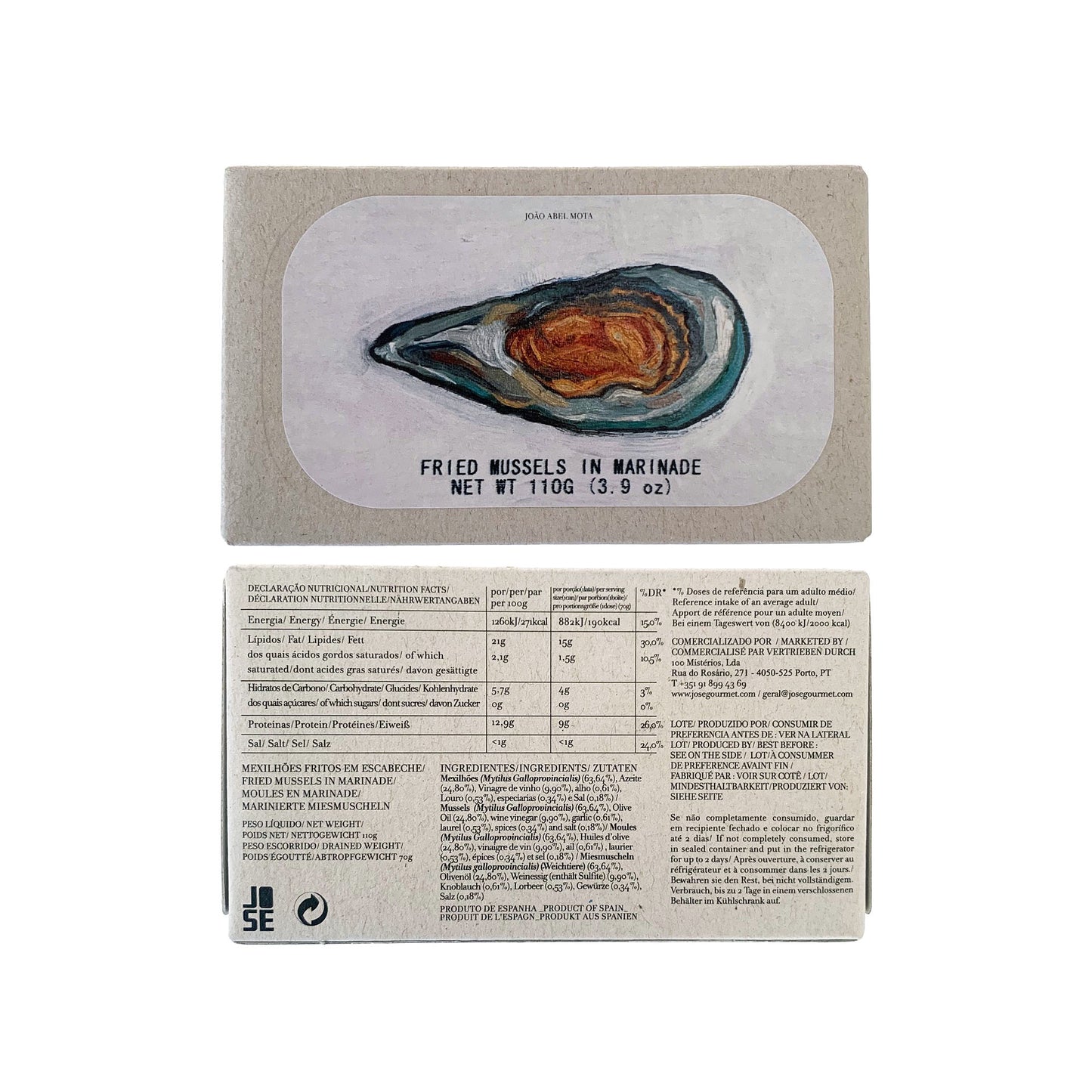 Premium Tinned Mussels Variety Pack - Includes Fried, Marinated, Smoked + Spicy Mussels (Variety Pack of 4)