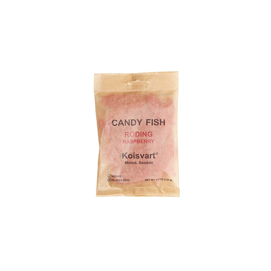 Kolsvart Swedish Fish Candy - Raspberry (Röding) 4.2 Ounce