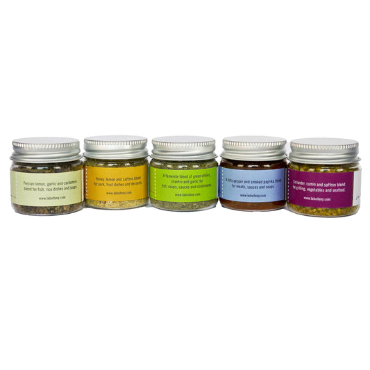 La Boite Mini Spices Set. Includes 1oz each of N.1, N.33, N.38, N.35 and N.21 (5 items)