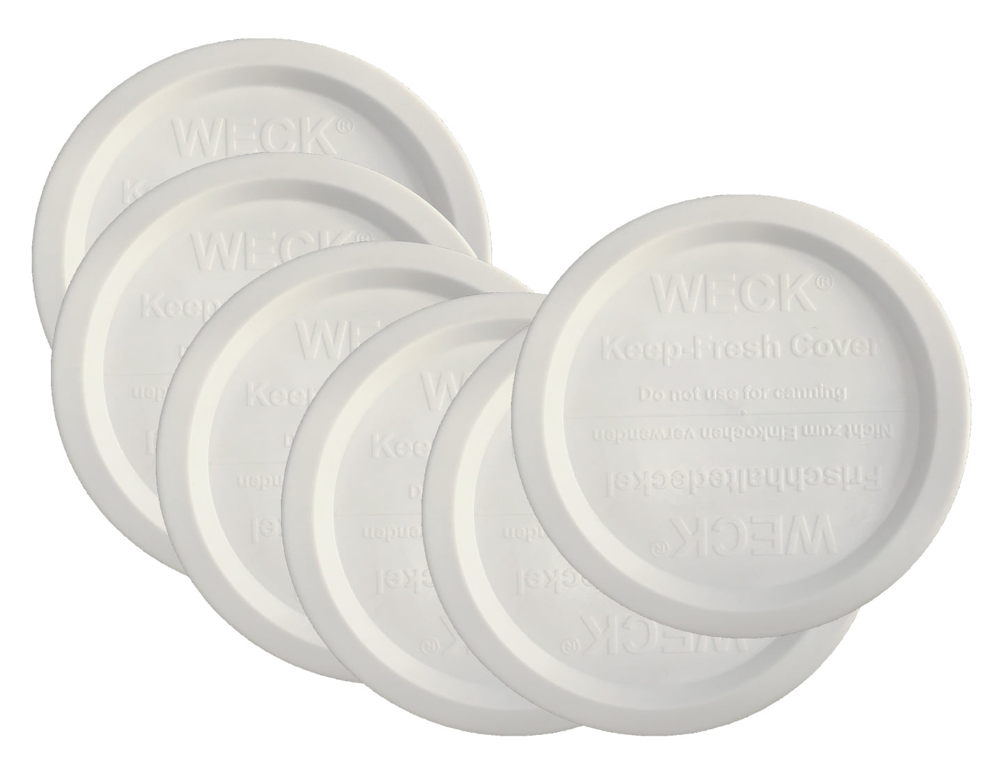 Tapas de plástico Weck Jar Keep-Fresh (paquete de 6)