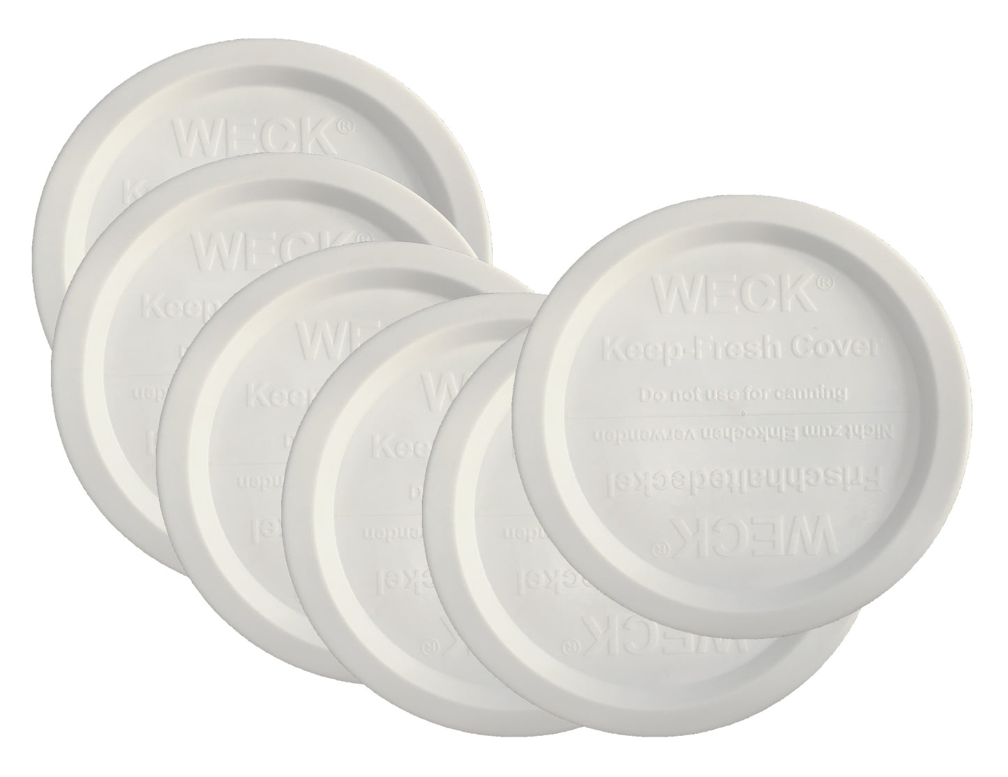 Weck Jar Keep-Fresh Plastic Lids (Pack of 6)