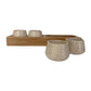 Marble Mezcal Copitas with Wooden Base | Stone Shot Glasses Set | Shot Flight Tray - Handmade in Mexico (Available with Black, Gray or Beige Marble Cups)