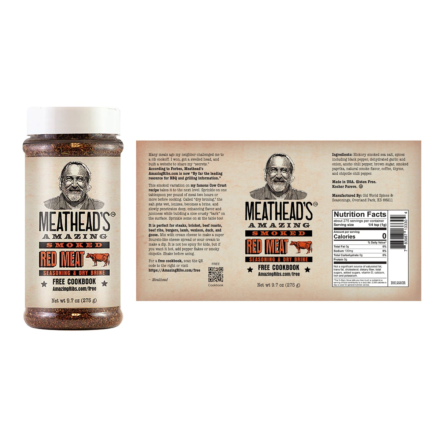 Meathead’s Amazing Seasoning & Dry Brine Bundle for Pork, Red Meat and Poultry (Variety Pack of 3)