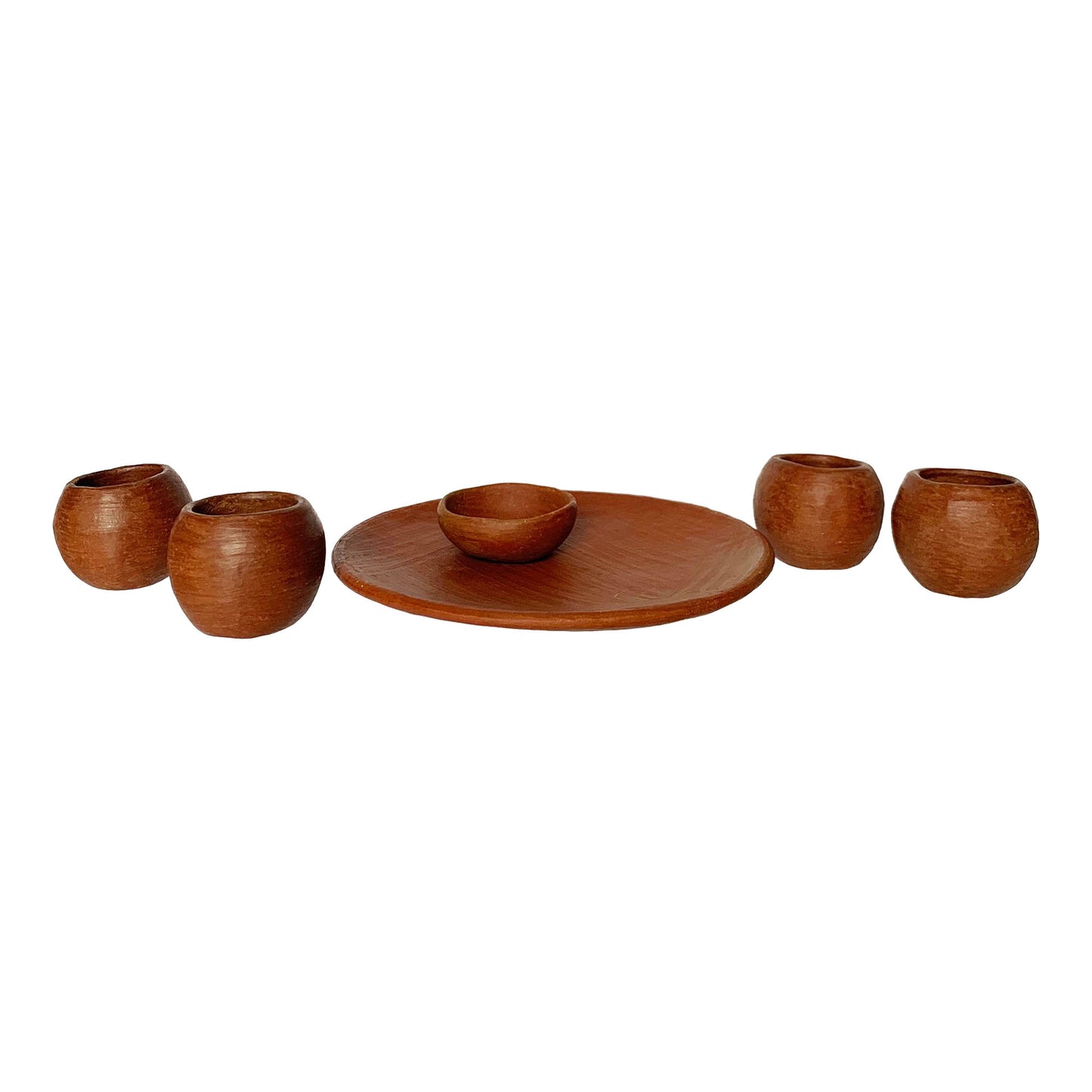 Oaxacan Red Clay Mezcal Copitas Tasting Set with or without Sal de Gusano (Agave Worm Salt)