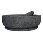 Large (11”-12”) Mexican Molcajete Hand-carved from 100% Volcanic Stone | Round Base