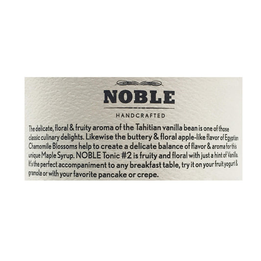 Noble Tonic 02: Tahitian Vanilla Bean and Egyptian Chamomile Blossom Maple Syrup, 15.2 fl oz