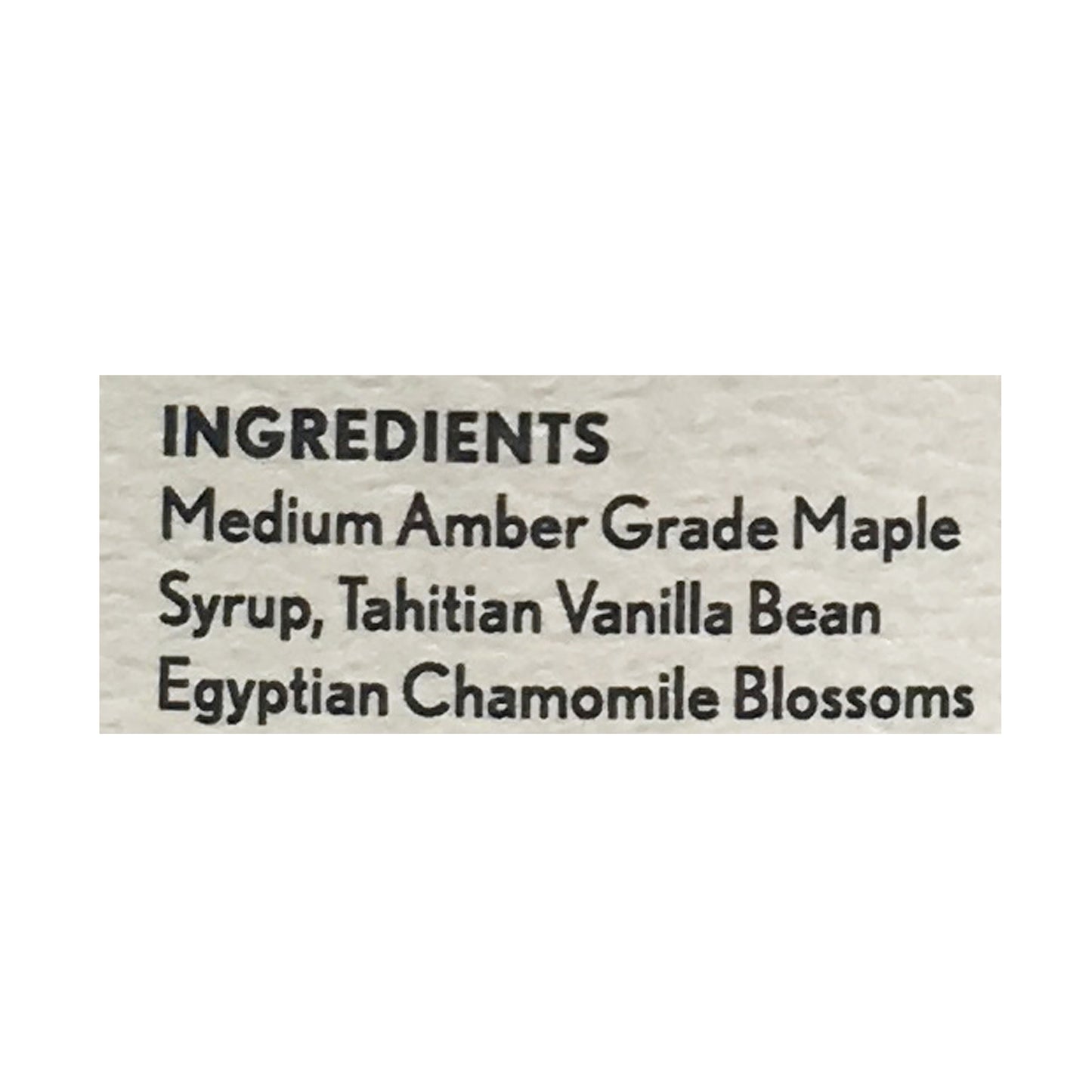 Noble Tonic 02: Tahitian Vanilla Bean and Egyptian Chamomile Blossom Maple Syrup, 15.2 fl oz