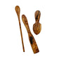 Olive wood Bar Tool Set - Includes Olive wood Muddler, Citrus Reamer  and Stirring Spoon (Set of 3)