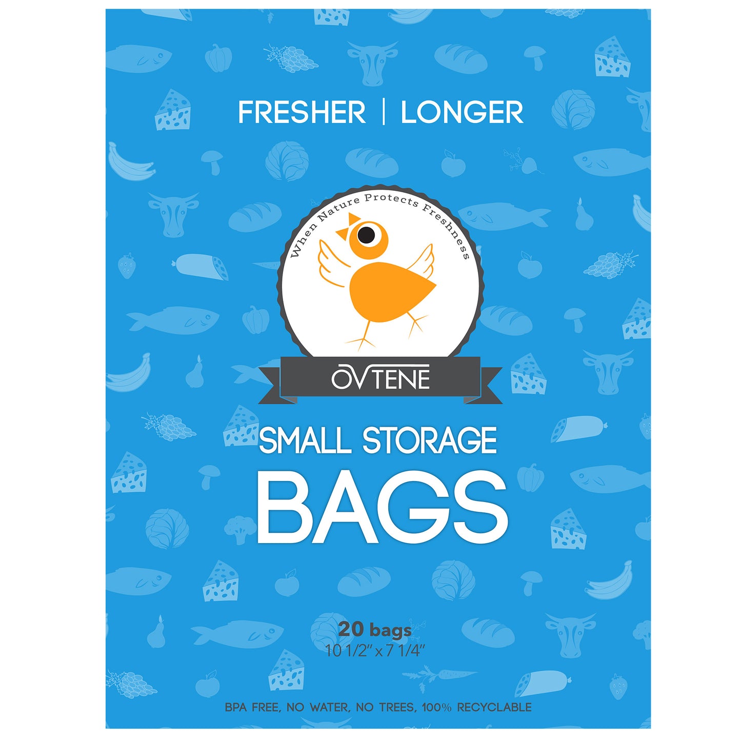 OVTENE Food Storage Sheets for Cheese, Meat, and Produce - Keeps Food Fresher (20 Sheets) Longer