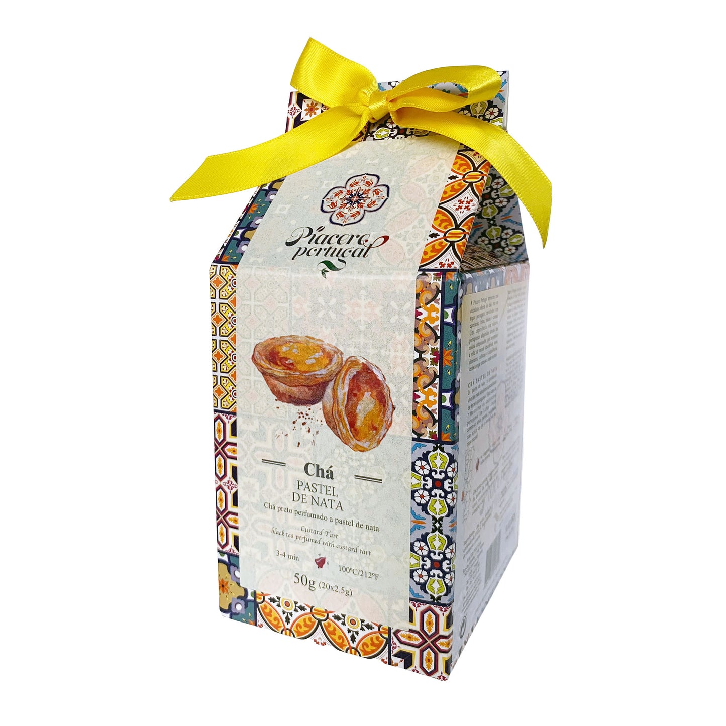 Piacere Portugal Chá Pastel de Nata (Custard Tart Flavored Black Tea) from Portugal - 50g (20 tea bags)