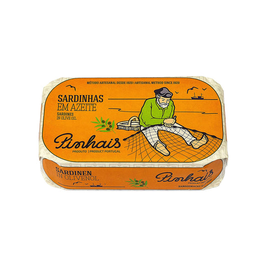 Pinhais (Nuri) Sardinas portuguesas artesanales en aceite de oliva - 4.4 Oz 