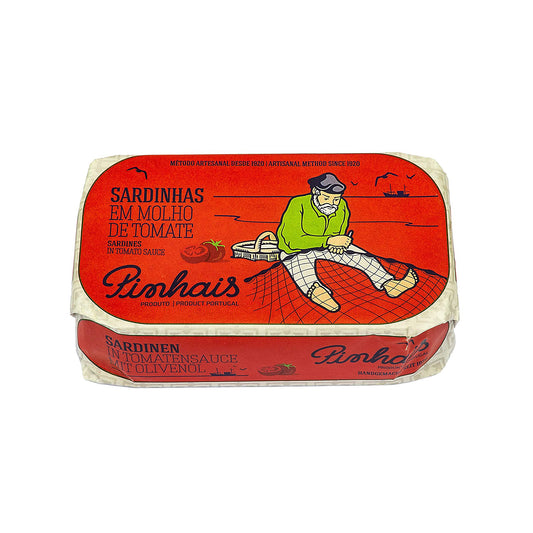 Pinhais (Nuri) Sardinas portuguesas artesanales en salsa de tomate - 4.4 Oz 