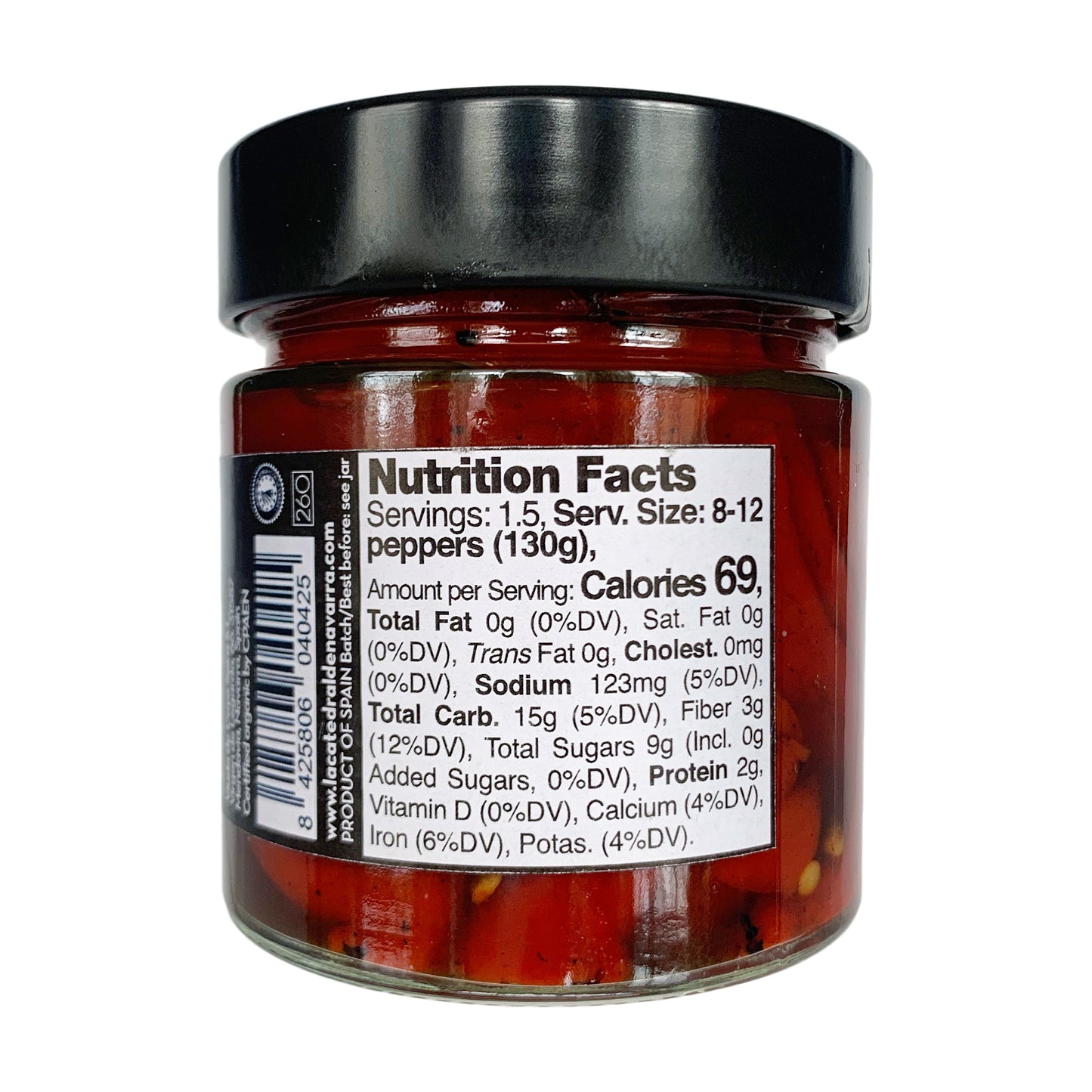 La Catedral de Navarra Organic Piquillo Peppers from Spain | DOP Ladosa - 230g (8.1oz)