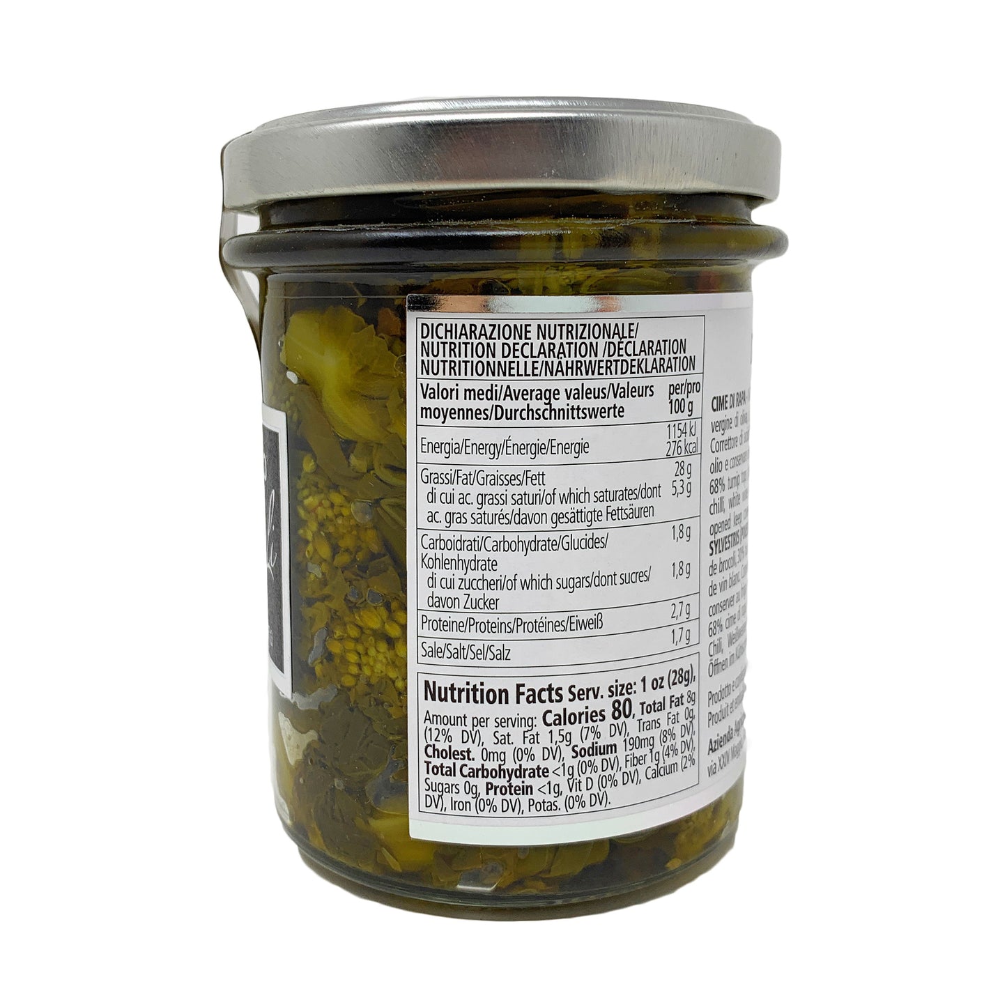 DeCarlo Cime di Rapa (Rapini Preserved in Extra Virgin Olive Oil) 190g