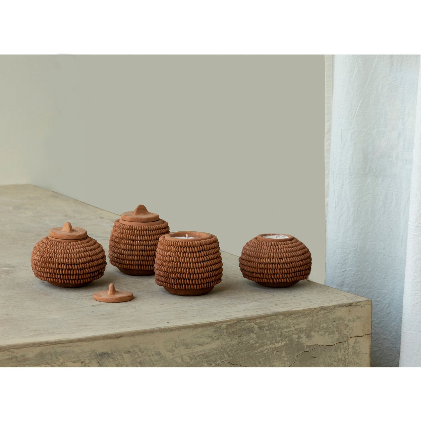Red Clay Mexican Candles - Hand Poured Lavender Scented Soy Wax Candle - Artisan Made in Mexico