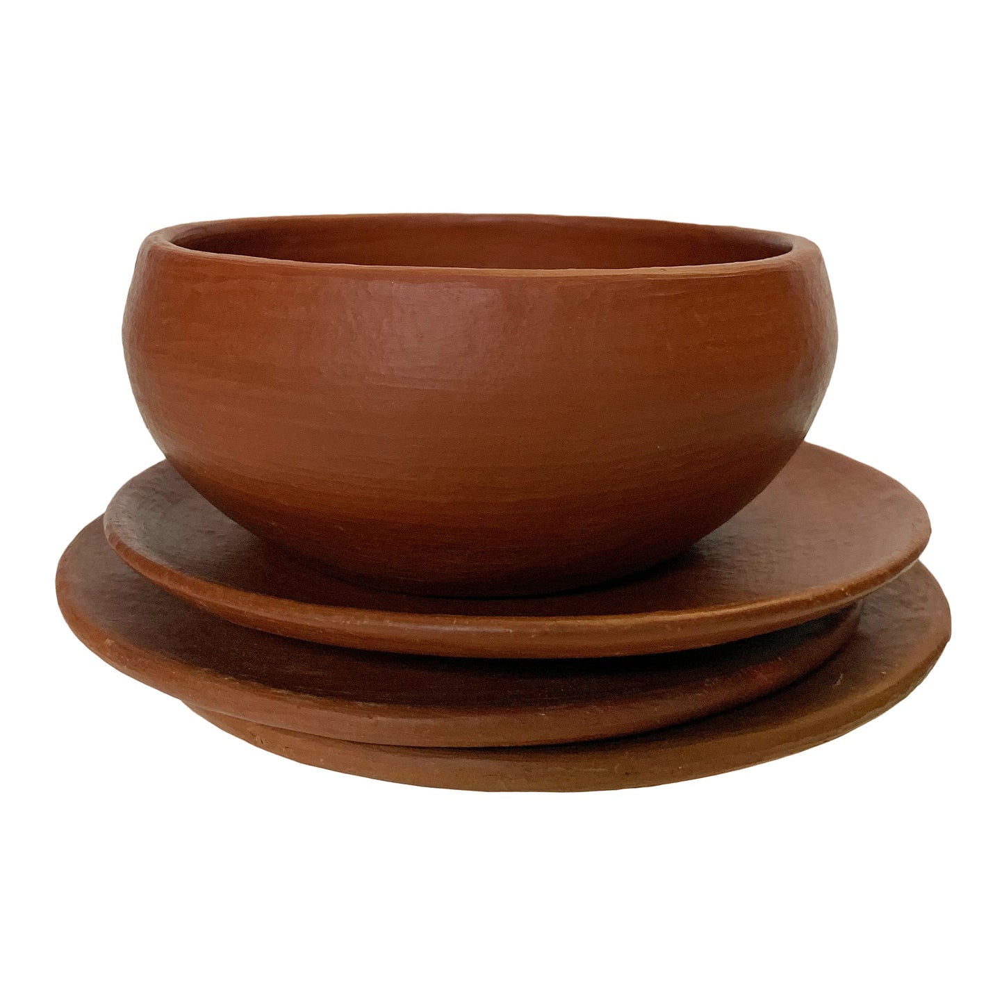 Red Clay Artisan Bowls and Plates Handmade in Oaxaca, Mexico