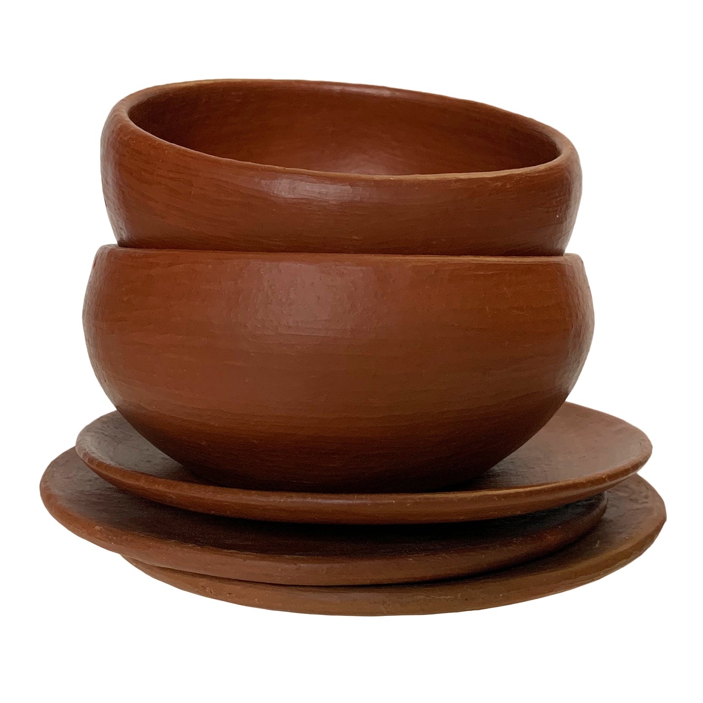 Red Clay Artisan Bowls and Plates Handmade in Oaxaca, Mexico