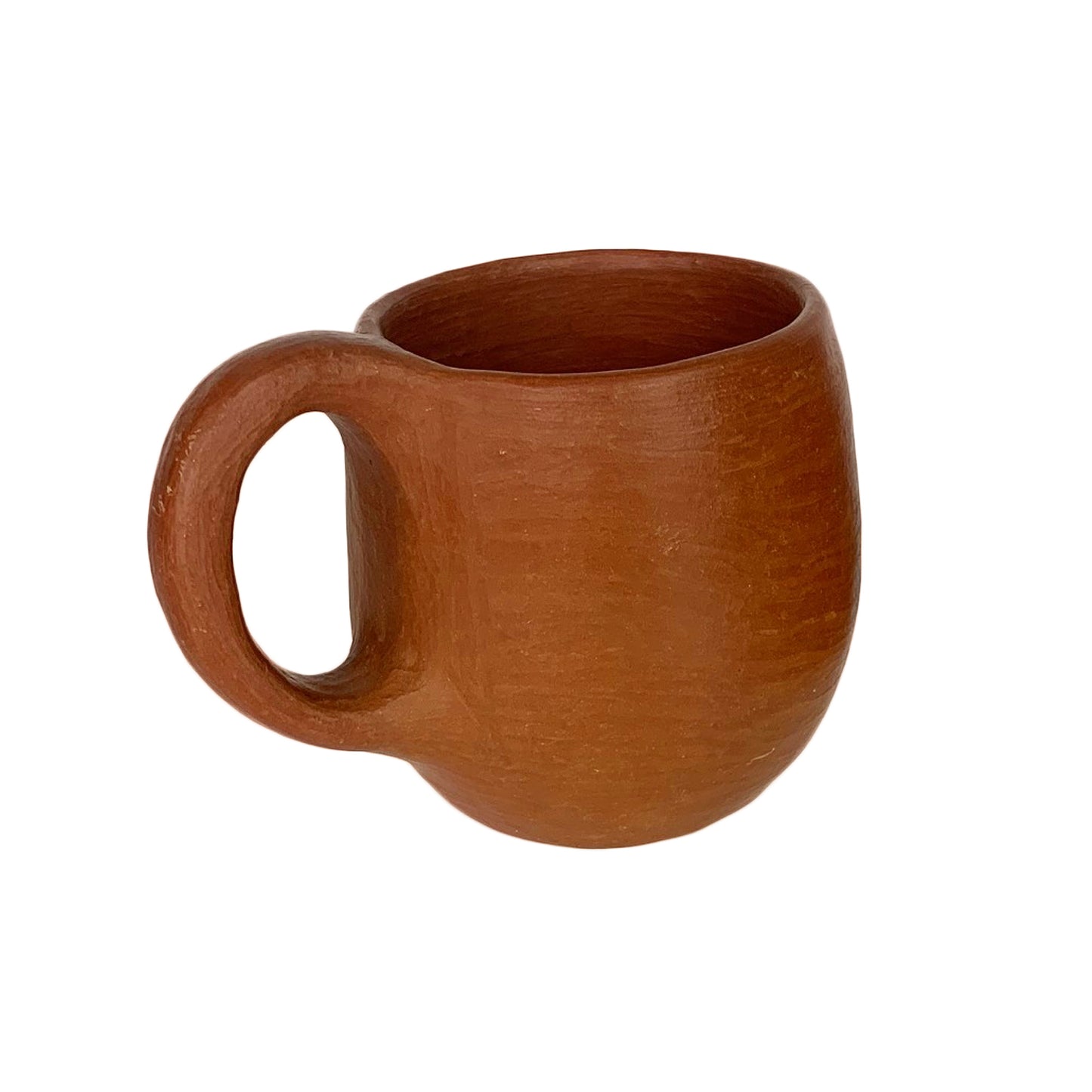 Handmade ceramic cup, red clay for coffee and tea, pottery clay