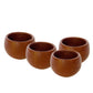 Red Clay Artisan Mezcal Copitas 1oz (Round)- Handmade in Oaxaca, Mexico - Pack of 4