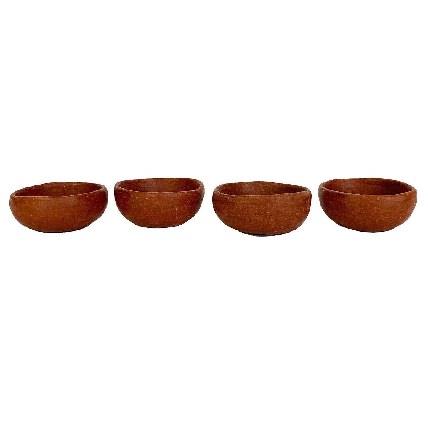 Red Clay Artisan Mezcal Copitas 1oz (wide mouth) - Handmade in Oaxaca, Mexico - Pack of 4