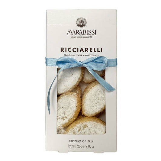 Marabissi Italian Ricciarelli di Siena Cookies (Soft & Chewy Almond Cookies) 200g | 7.05 oz