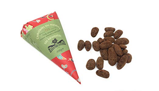 Rozsavolgyi Almendras orgánicas cubiertas de chocolate con caramelo salado - 4oz