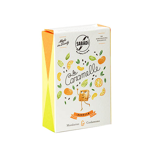 Caramelo duro italiano orgánico Sabadi con mandarina y cardamomo 1.14 oz