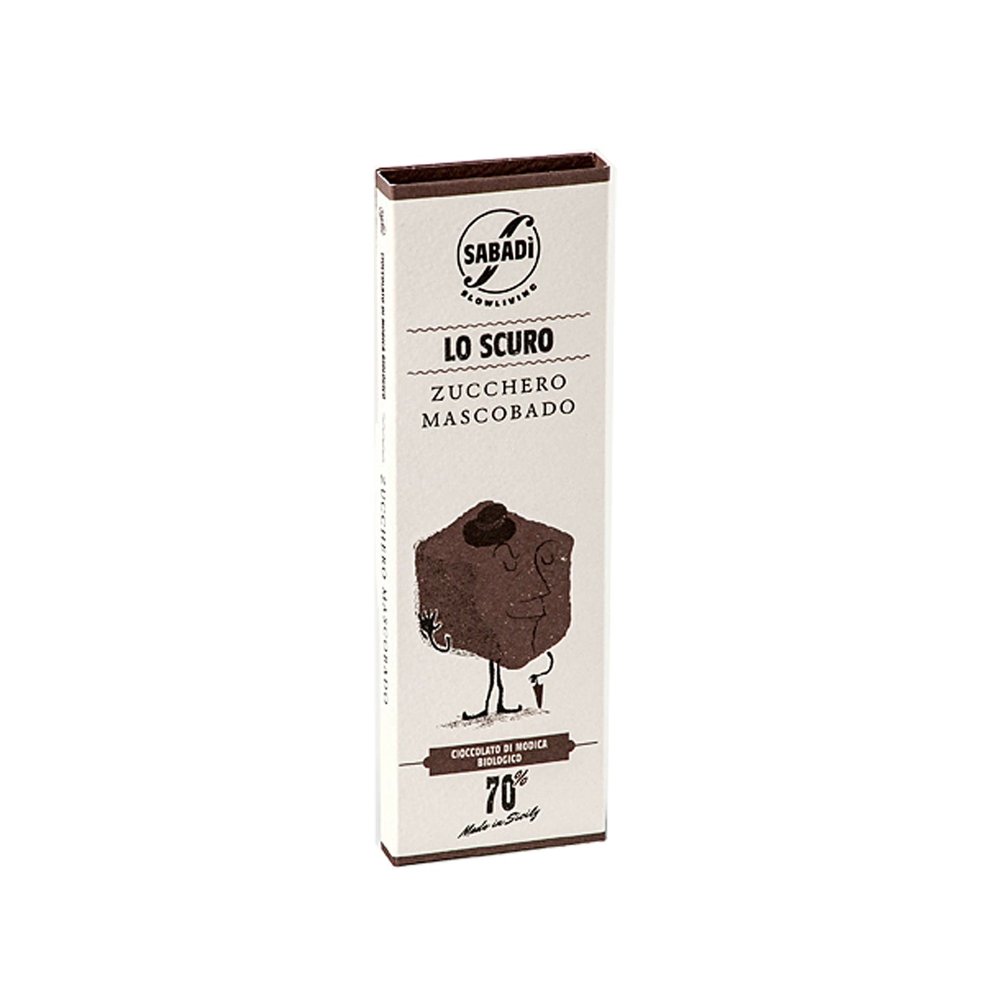 Sabadi 70% chocolate Modica orgánico oscuro con azúcar moscovado 1.76 oz